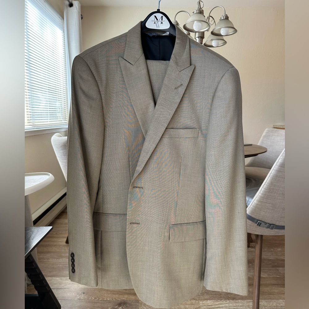 Perry Ellis brown/taupe suit set.